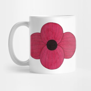 Red Ink Poppy Mug